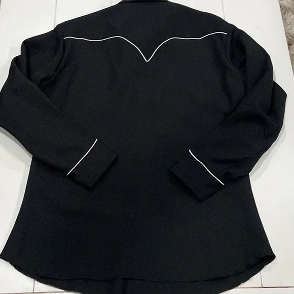 H Bar C California Ranchwear Long Tail Cowboy Shirt Vintage.Sz 16 - Picture 11 of 11